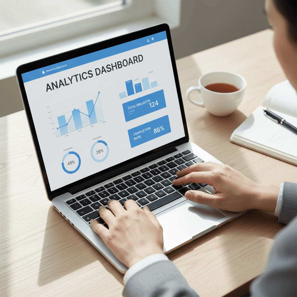 Back-office workflow automation on laptop